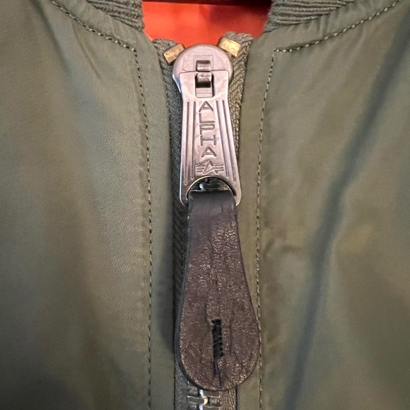 ALPHA INDUSTRIES MA-1 BOMBER JACKET, UNISEX SIZE MM/WL, SAGE - Picture 6 of 11